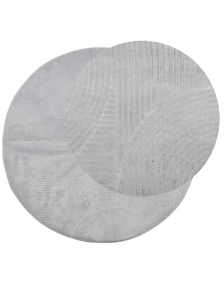 Tappeto IZA a Pelo Corto con Aspetto Scandinavo Grigio Ø 100 cm