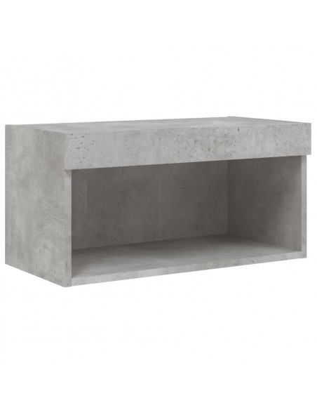 Mobile Porta TV con Luci LED Grigio Cemento 60x30x30 cm