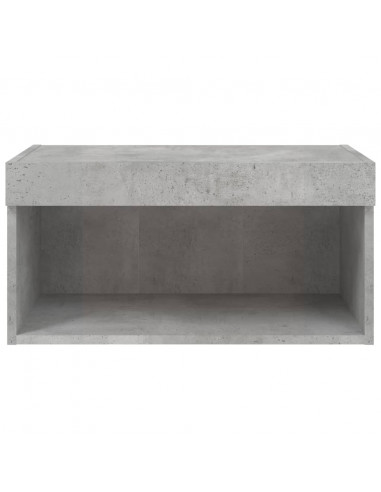 Mobile Porta TV con Luci LED Grigio Cemento 60x30x30 cm