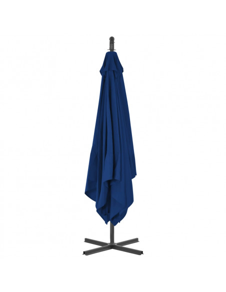 Ombrellone a Sbalzo con Palo in Acciaio 250x250 cm Azzurro