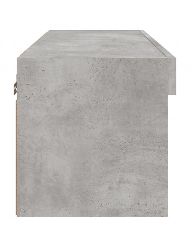 Mobile Porta TV con Luci LED Grigio Cemento 60x30x30 cm