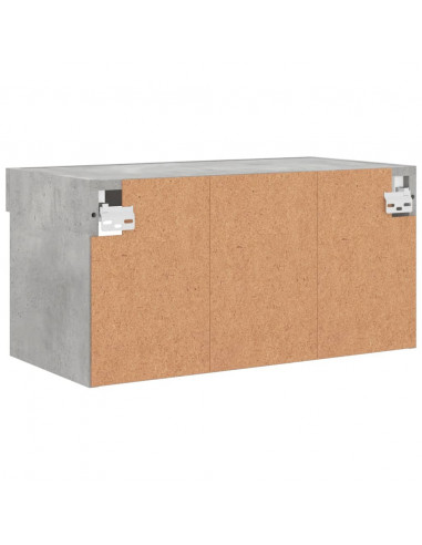 Mobile Porta TV con Luci LED Grigio Cemento 60x30x30 cm