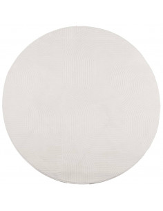 Tappeto IZA a Pelo Corto con Aspetto Scandinavo Crema Ø 80 cm