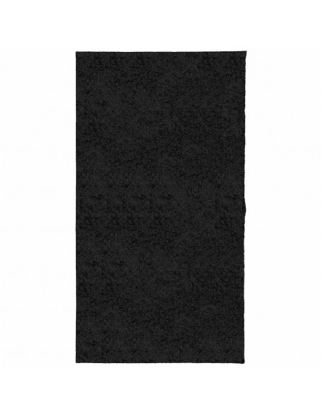 Tappeto Shaggy a Pelo Lungo Moderno Nero 80x150 cm