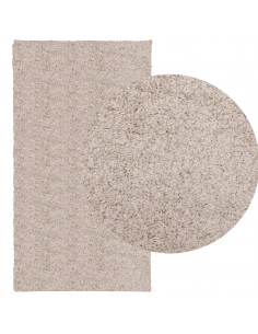 Tappeto Shaggy a Pelo Lungo Moderno Beige 60x110 cm 2