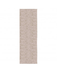 Tappeto Shaggy a Pelo Lungo Moderno Beige 80x250 cm