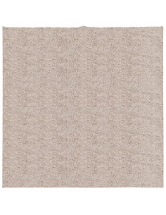 Tappeto Shaggy a Pelo Lungo Moderno Beige 160x160 cm