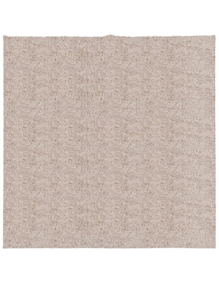 Tappeto Shaggy a Pelo Lungo Moderno Beige 160x160 cm