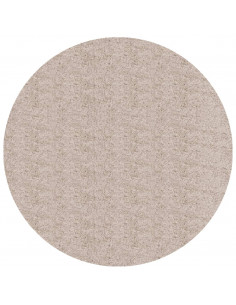 Tappeto Shaggy a Pelo Lungo Moderno Beige Ø 80 cm