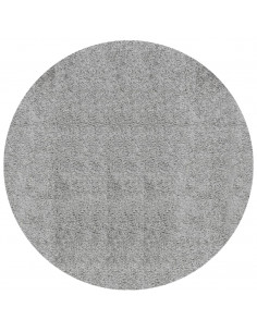 Tappeto Shaggy a Pelo Lungo Moderno Grigio Ø 160 cm