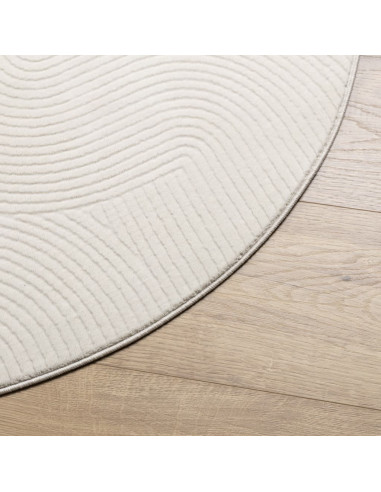 Tappeto IZA a Pelo Corto con Aspetto Scandinavo Crema Ø 160 cm