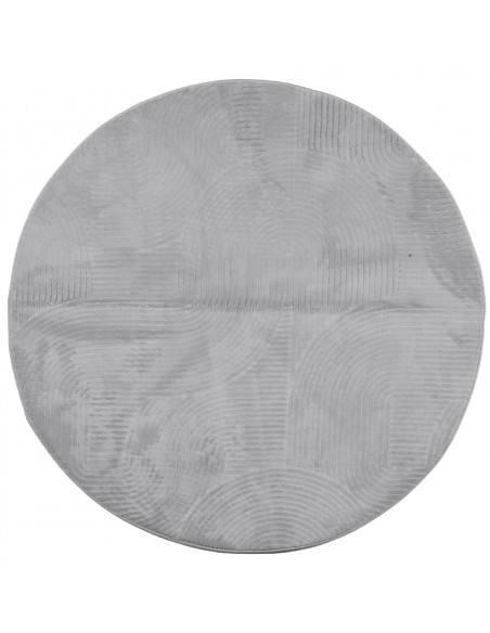 Tappeto IZA a Pelo Corto con Aspetto Scandinavo Grigio Ø 80 cm