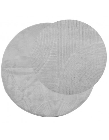 Tappeto IZA a Pelo Corto con Aspetto Scandinavo Grigio Ø 80 cm