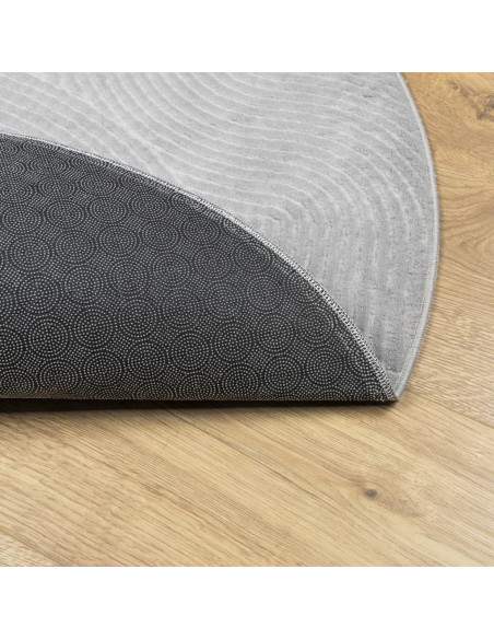 Tappeto IZA a Pelo Corto con Aspetto Scandinavo Grigio Ø 80 cm