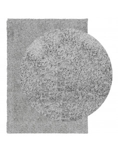 Tappeto Shaggy a Pelo Lungo Moderno Grigio 120x170 cm 2