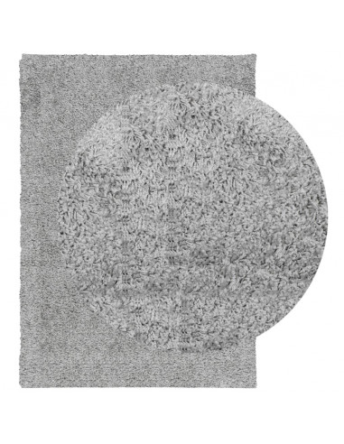 Tappeto Shaggy a Pelo Lungo Moderno Grigio 120x170 cm