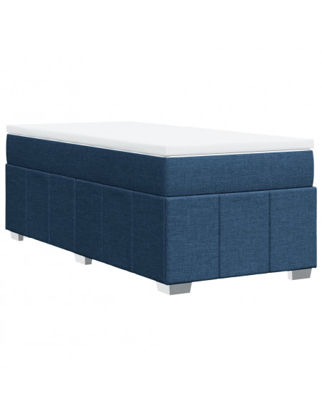 Giroletto a Molle con Materasso Blu 90x190 cm in Tessuto