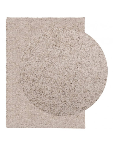Tappeto Shaggy a Pelo Lungo Moderno Beige 200x280 cm