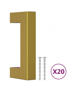 Maniglie per Mobili 20 pz Oro 64 mm in Acciaio Inox 2