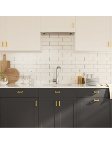 Maniglie per Mobili 20 pz Oro 64 mm in Acciaio Inox