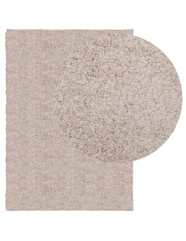 Tappeto Shaggy a Pelo Lungo Moderno Beige 160x230 cm