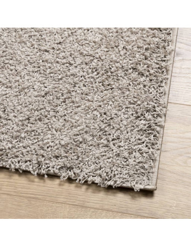 Tappeto Shaggy a Pelo Lungo Moderno Beige 160x230 cm