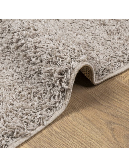 Tappeto Shaggy a Pelo Lungo Moderno Beige 160x230 cm
