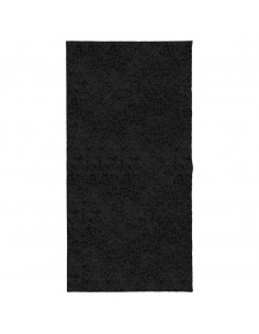 Tappeto Shaggy a Pelo Lungo Moderno Nero 100x200 cm
