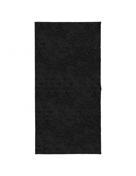 Tappeto Shaggy a Pelo Lungo Moderno Nero 100x200 cm