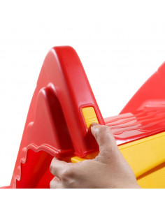 Scivolo Pieghevole Bambini per Interni e Esterni Giallo e Rosso