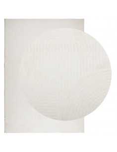 Tappeto IZA a Pelo Corto Aspetto Scandinavo Crema 120x170 cm 2