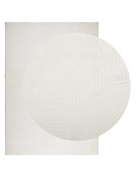 Tappeto IZA a Pelo Corto Aspetto Scandinavo Crema 120x170 cm