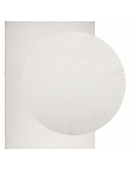Tappeto IZA a Pelo Corto Aspetto Scandinavo Crema 160x230 cm