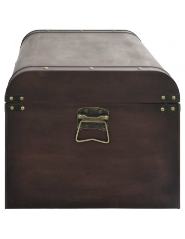 Scrigno Tesoro Chiusure Marrone Scuro 110x50x39,5cm Compensato