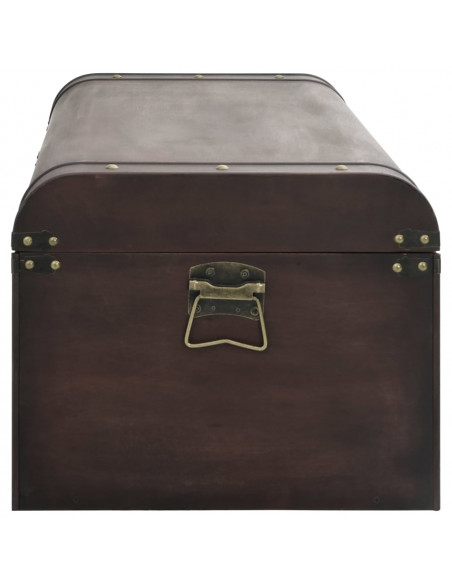 Scrigno Tesoro Chiusure Marrone Scuro 110x50x39,5cm Compensato