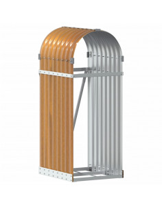 Portaceppi Marrone Chiaro 40x45x100 cm in Acciaio Zincato 2