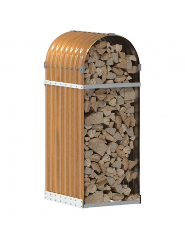 Portaceppi Marrone Chiaro 40x45x100 cm in Acciaio Zincato