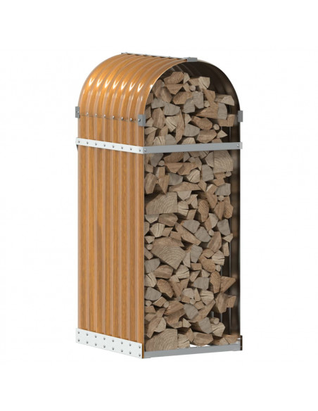 Portaceppi Marrone Chiaro 40x45x100 cm in Acciaio Zincato