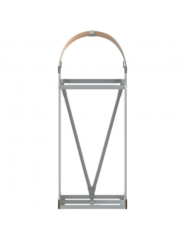 Portaceppi Marrone Chiaro 40x45x100 cm in Acciaio Zincato