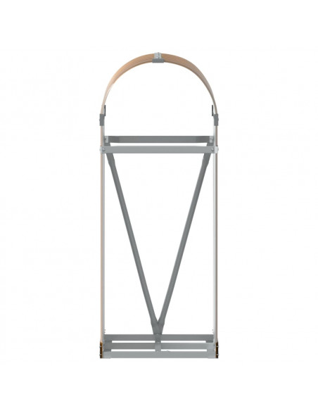 Portaceppi Marrone Chiaro 40x45x100 cm in Acciaio Zincato