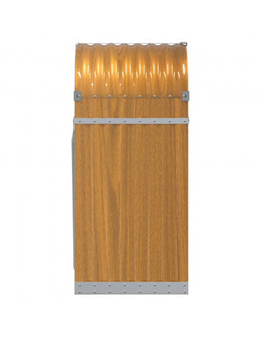 Portaceppi Marrone Chiaro 40x45x100 cm in Acciaio Zincato