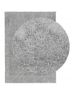 Tappeto Shaggy a Pelo Lungo Moderno Grigio 140x200 cm 2