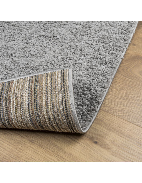 Tappeto Shaggy a Pelo Lungo Moderno Grigio 140x200 cm