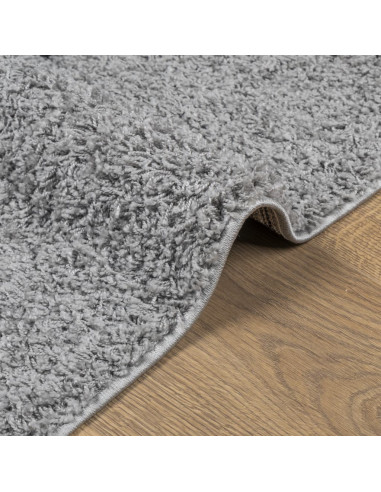 Tappeto Shaggy a Pelo Lungo Moderno Grigio 140x200 cm