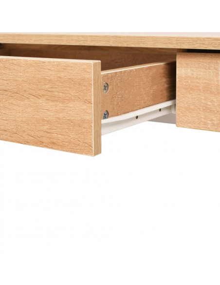 Scrivania 110x55x75 cm Rovere e Bianco