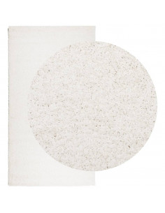 Tappeto Shaggy a Pelo Lungo Moderno Crema 60x110 cm 2