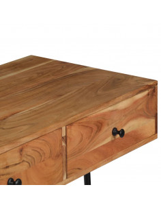 Scrivania a Parete 90x40x170 cm in Legno Massello di Acacia 2