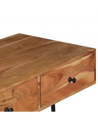 Scrivania a Parete 90x40x170 cm in Legno Massello di Acacia