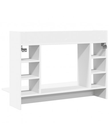 Scrivania a Parete Bianca 105x48x75 cm in Legno Multistrato