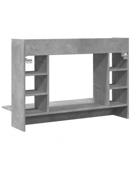 Scrivania a Parete Grigio Cemento 105x48x75cm Legno Multistrato